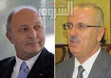 رئيس الوزراء الفلسطيني رامي الحمدلله ووزير الخارجية الفرنسي لوران فابيوس